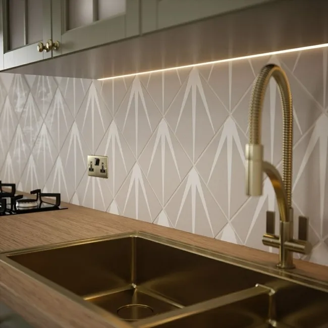 Jazz Grey Matt Art Deco Patterned Wall and Floor Tiles