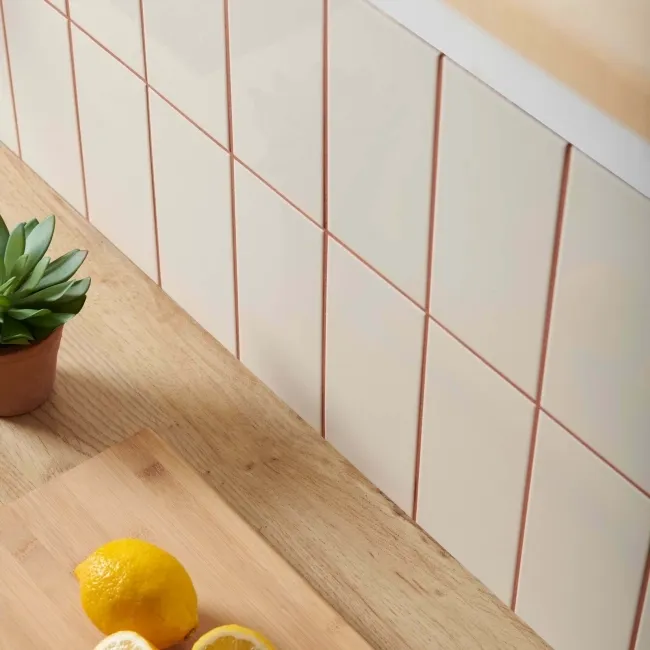 Marylebone Gloss Ivory Flat Cream Metro Tiles