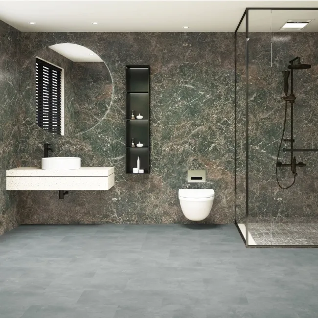 Trepanel Lux Mid Grey LVT Stone Effect SPC Vinyl Flooring