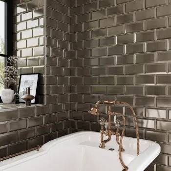 Kentish Town Gloss Ceramic Grey Metro Tiles