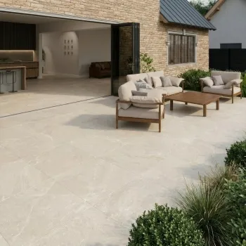 Ardesia Ivory Stone Effect Matt Porcelain Outdoor Slab Tile