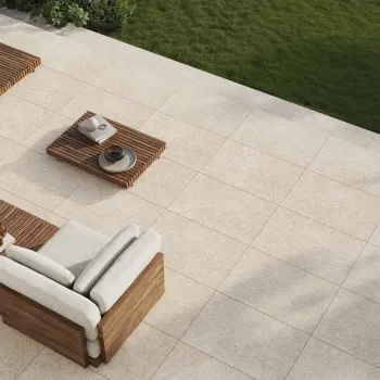 Fossil Beige Stone Effect Matt Porcelain Outdoor Slab Tile