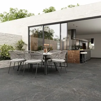 Ardesia Anthracite Stone Effect Matt Porcelain Outdoor Slab Tile