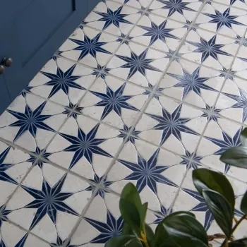 Cinders Lux Star Azure Layer Tech Pattern Tiles