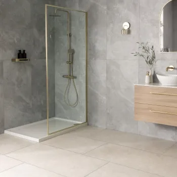 Trepanel Aqua Luxe® Grey Textured Natural Stone Effect Matt SPC Wall Panel 4 Pack (Covers 2.80 SQM)