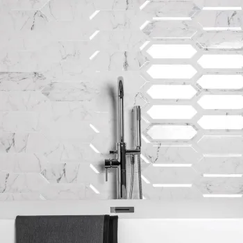 Picket Bevelled Carrara Tiles