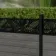 LuxeLine Composite Fence Panel Light Grey 3ft High - Jungle Decorative Screen with Aluminium Post