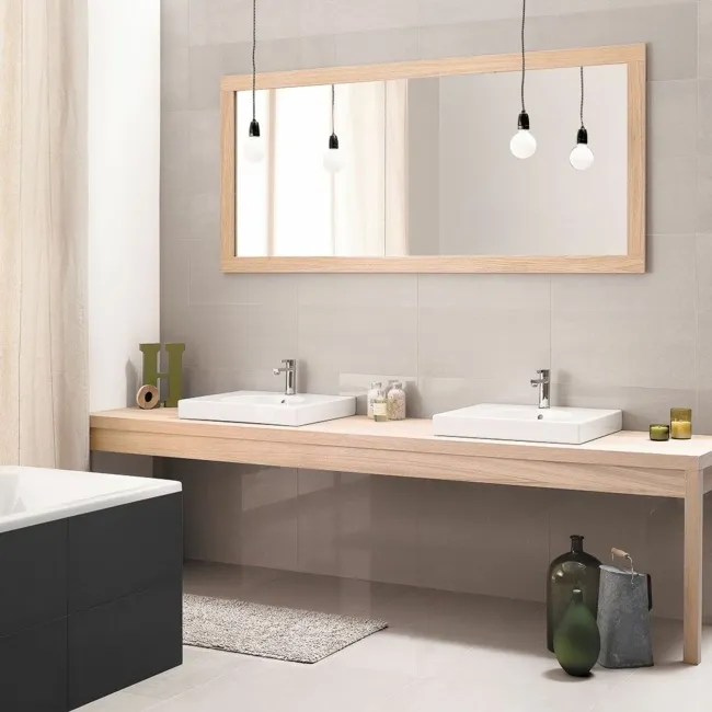 Salon Porcelain Bone White Polished Stone Effect Floor Tiles