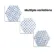 Souk Patchwork Hexagon Blue Patterned Matt Wall and Floor Tiles