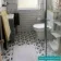 Contour Shadow Black and White Hexagon Patterned Floor Tiles