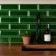 Plush Victorian Crackle Glaze Green Metro Tiles