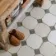 Octagon Effect Olive Green Matt Vintage Pattern Wall and Floor Tiles