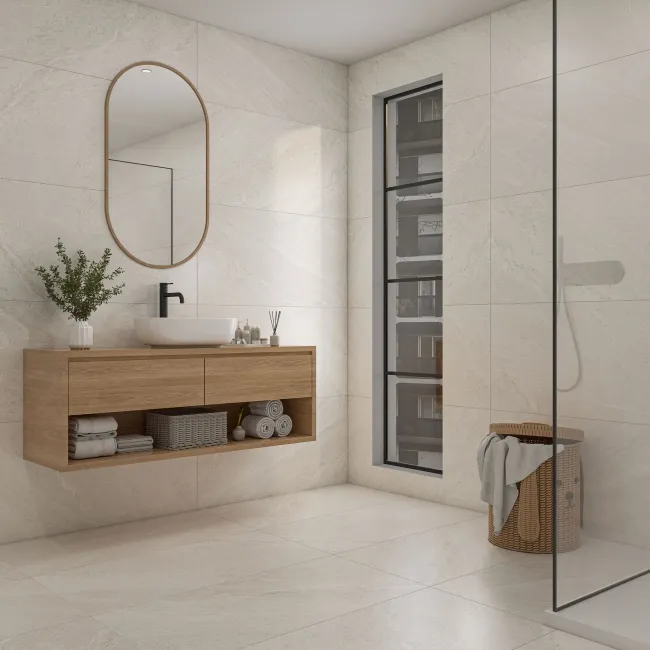 Alchemy Pearl Grey Slate Effect Anti Slip Large Porcelain Tile 1200x600mm