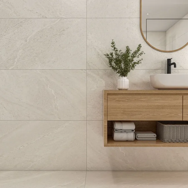 Alchemy Pearl Grey Slate Effect Anti Slip Large Porcelain Tile 1200x600mm