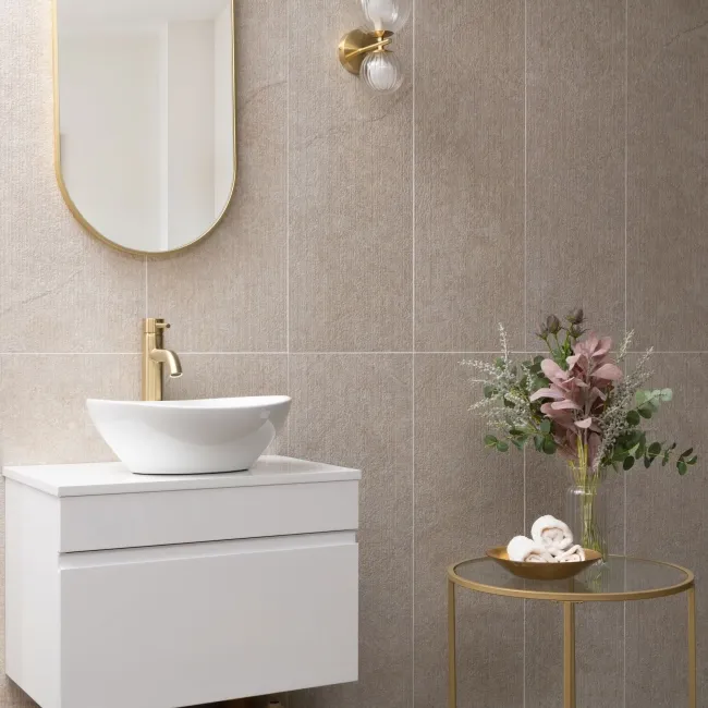 Alchemy Earth Textured Decor Limestone Effect Ceramic Wall Tile 1000x333mm