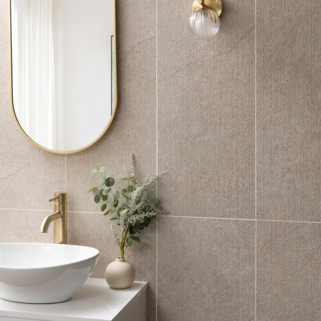 Alchemy Earth Textured Decor Limestone Effect Ceramic Wall Tile 1000x333mm
