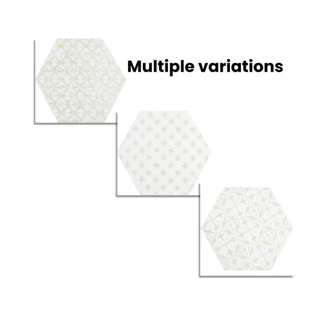 Souk Cream Patchwork Hexagon Tiles
