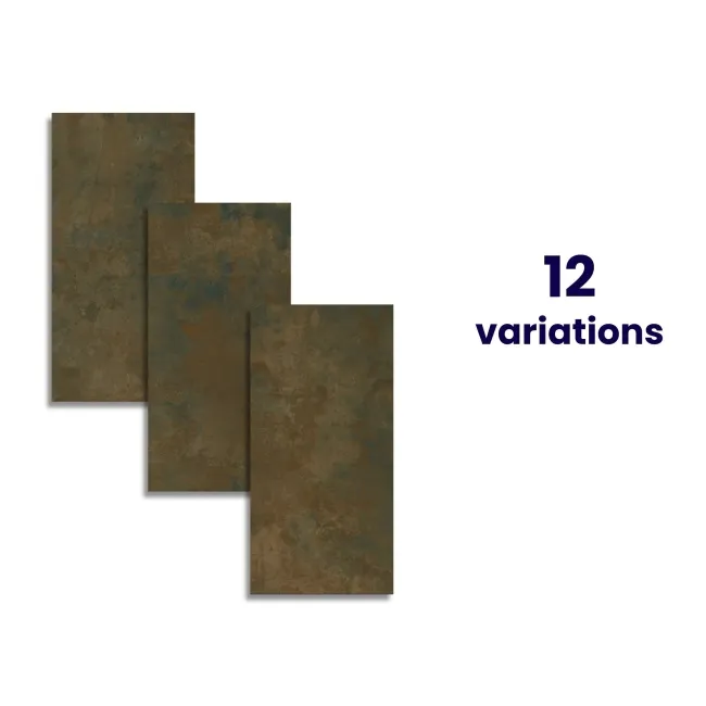 Foil Rust Brown Large Metallic Stone Effect 1200x600 Tiles