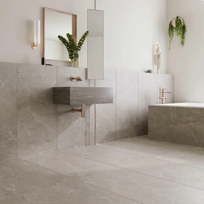 Alchemy Iron Grey Marble Effect Anti Slip Large Porcelain Tile 1200x600mm