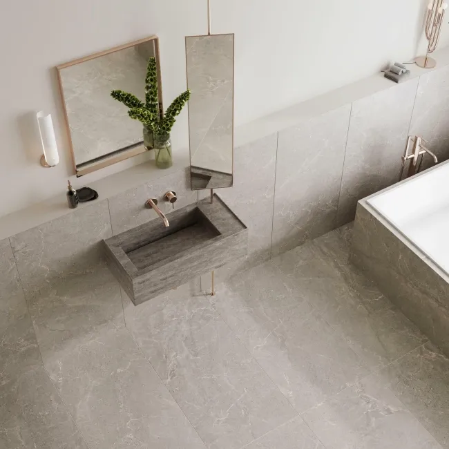 Alchemy Iron Grey Marble Effect Anti Slip Large Porcelain Tile 1200x600mm