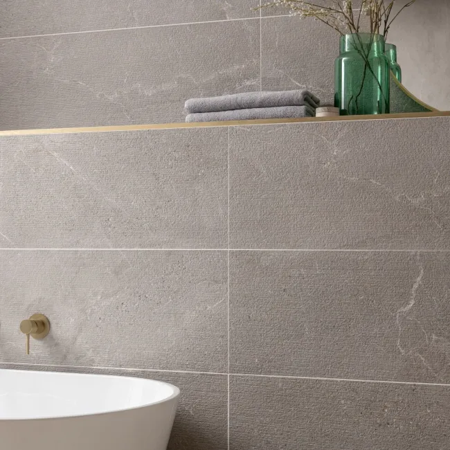 Alchemy Iron Textured Decor Marble Effect Ceramic Wall Tile 1000x333mm