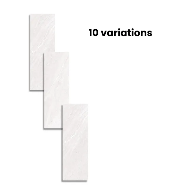 Alchemy Pearl Grey Slate Effect Matt Ceramic Wall Tile 1000x333mm