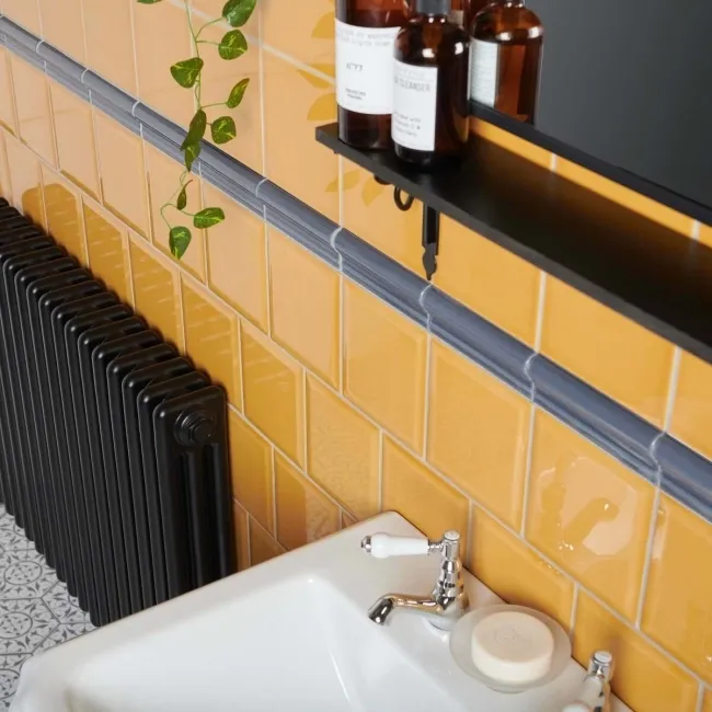 Capsule® Yellow Gloss Bevelled Victorian 150x150 Wall Tiles