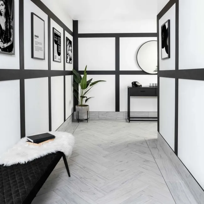 Friston White Oak Wood Effect Porcelain Wall and Floor Tiles