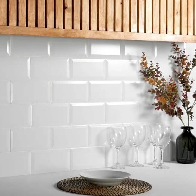 Chalk Farm White Matt Metro Tiles