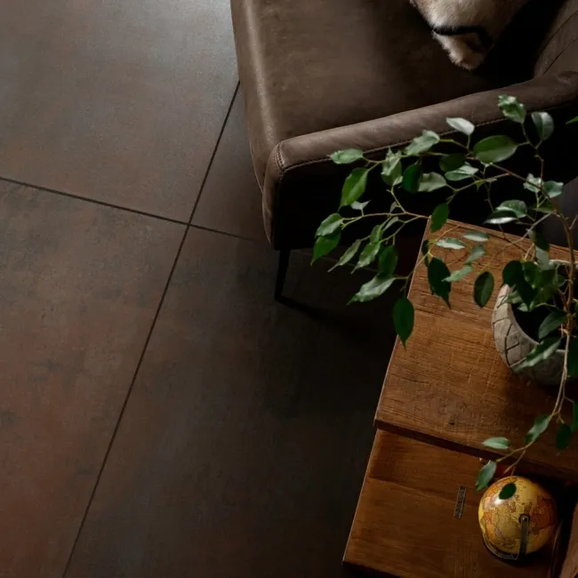 Cosmic Bronze Brown Semi Polished Stone Effect Floor Tiles