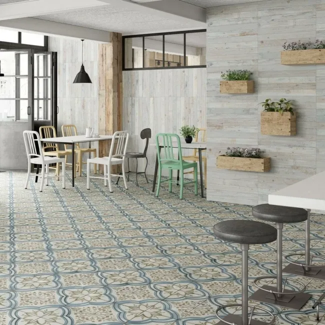 Cynosure Antique Multicolour Matt Patterned Floor Tiles