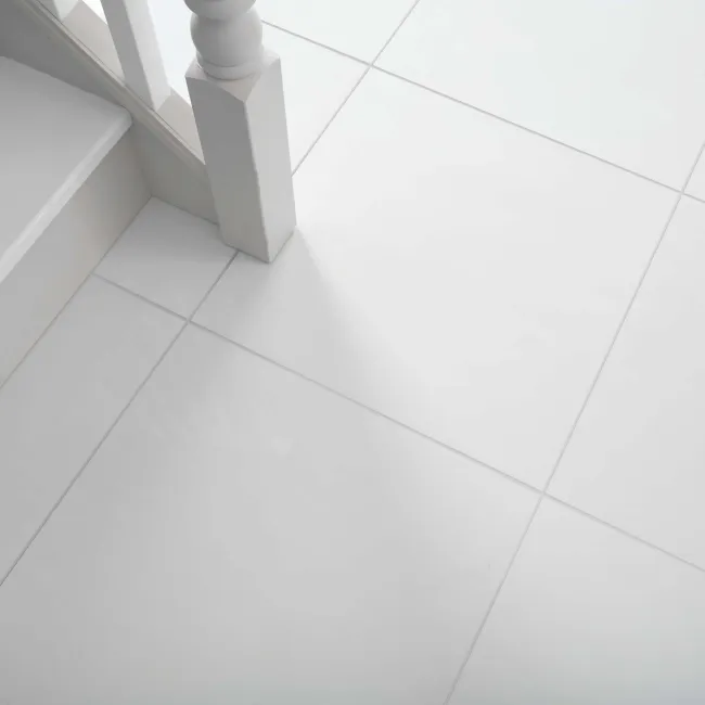 Snow White Polished Porcelain Tiles 600x600mm