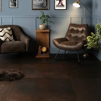 Cosmic Bronze Brown Semi Polished Stone Effect Floor Tiles