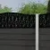 LuxeLine Composite Fence Panel Dark Grey - Floral Decorative Screen for Own Post