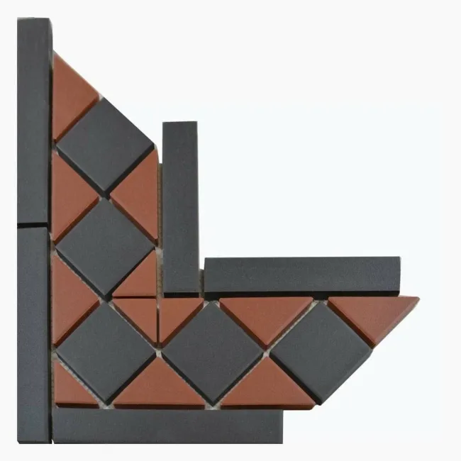 Churchill Crimson & Midnight Corner Tiles