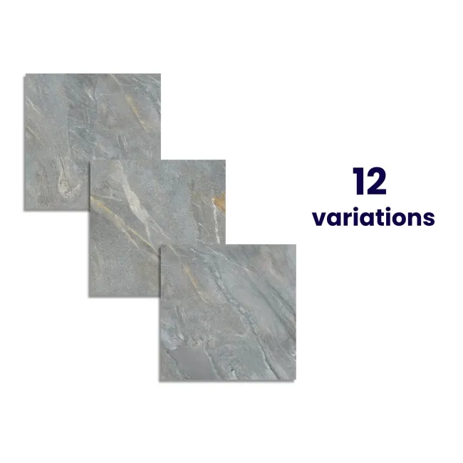 Devoke Grey Matt Stone Effect Wall and Floor Tiles 597x597