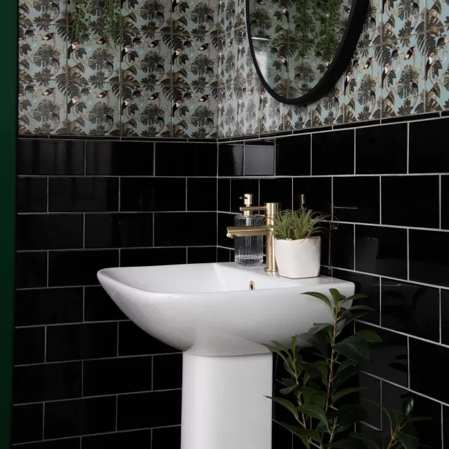 Blackfriars Gloss Flat Black Metro Tiles