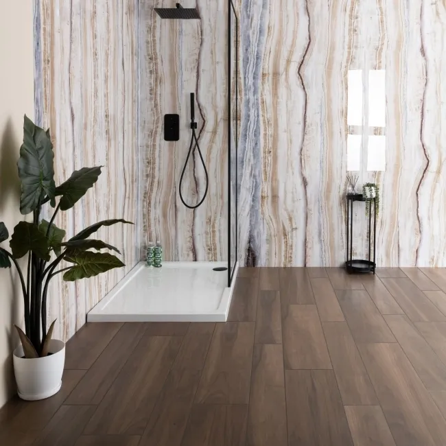 Heartwood Coffee Brown Matt Rectified Wood Effect Floor Tiles 888x220