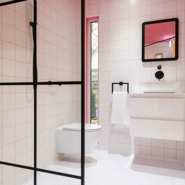 Pixel White 23x23 Hexagon Gloss Mosaic Tiles