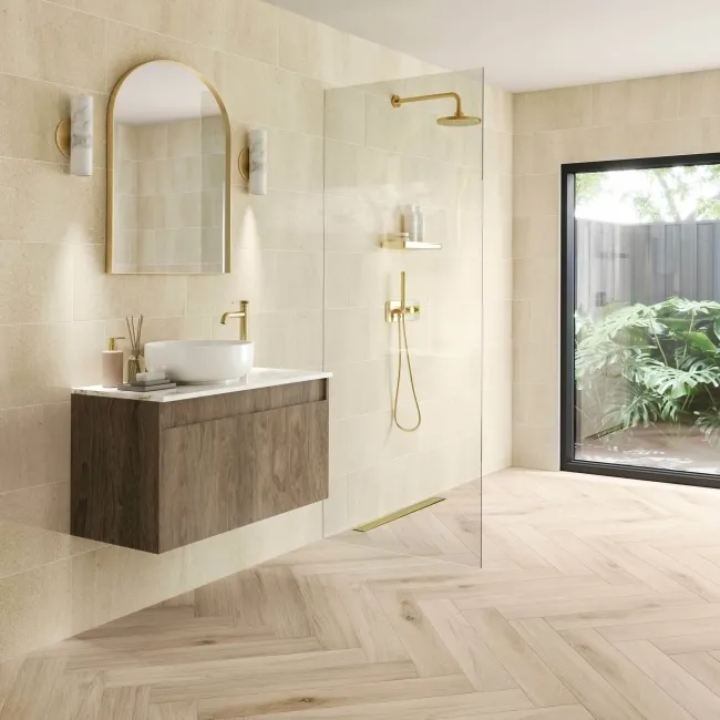 Serenity Beige Rectified Matt Stone Effect Tile 600x300