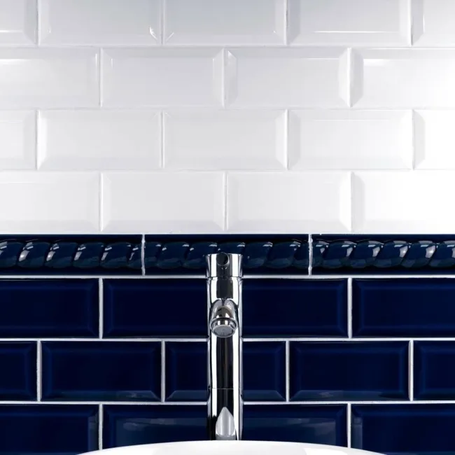 Whitechapel Gloss White Mini Metro Tiles