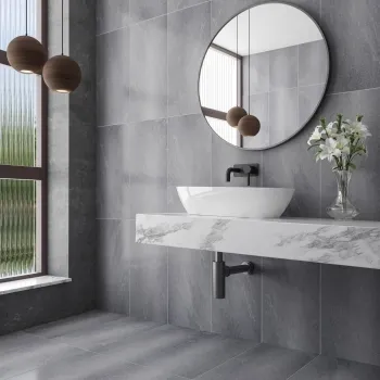 Hadlow Anthracite Matt Slate Effect Wall And Floor Tiles