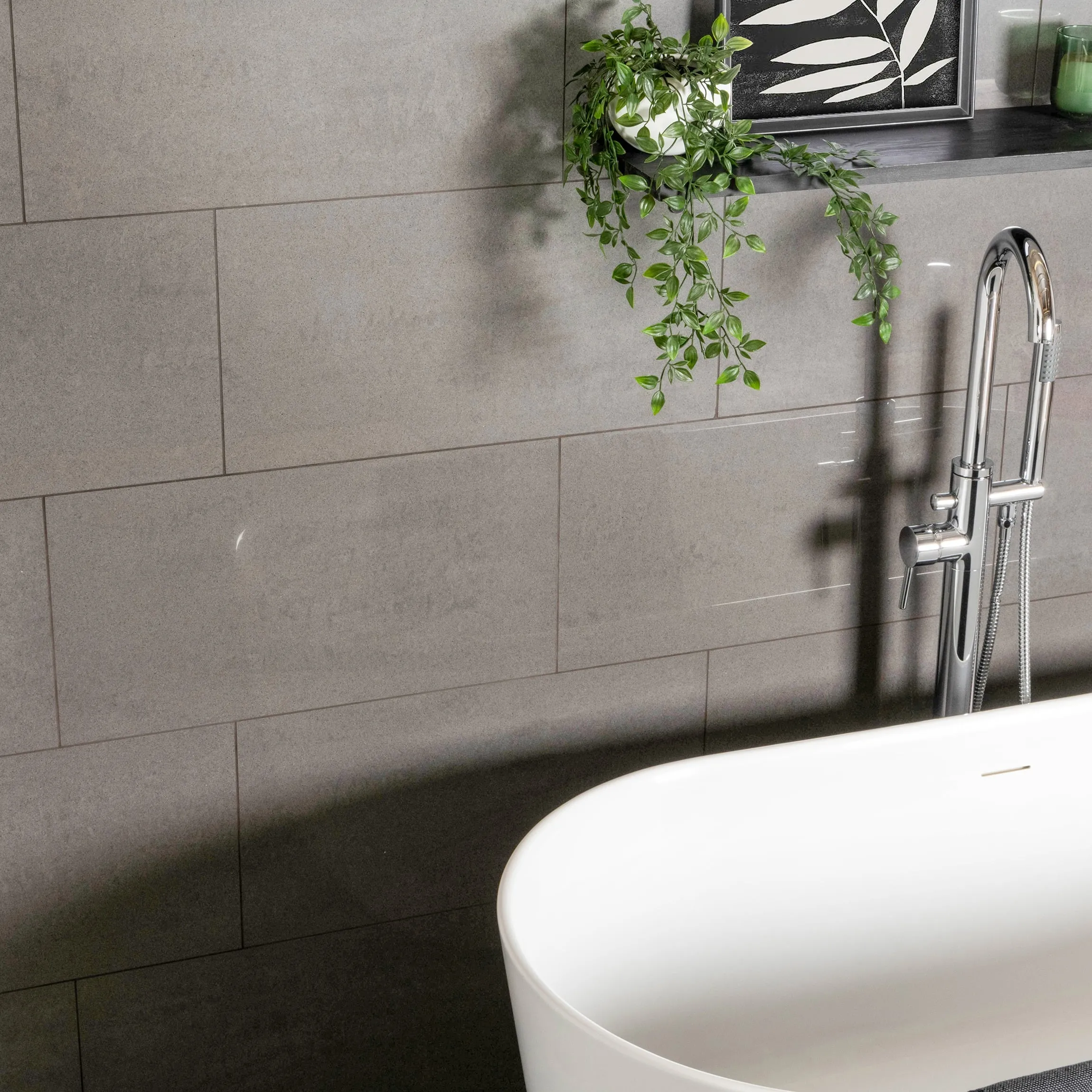 Lounge Polished Dark Grey Tiles