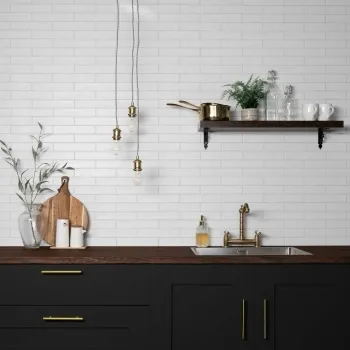 Ivybridge White Matt Metro Wall Tiles 250x50mm