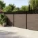 LuxeLine Composite Fence Panel Light Grey 6ft High - Curve Top Lattice Decorative Screen with Aluminium Post