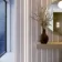 Trepanel Design® Light Oak on Antique White Felt Multi Width Acoustic Wood Slat Panels