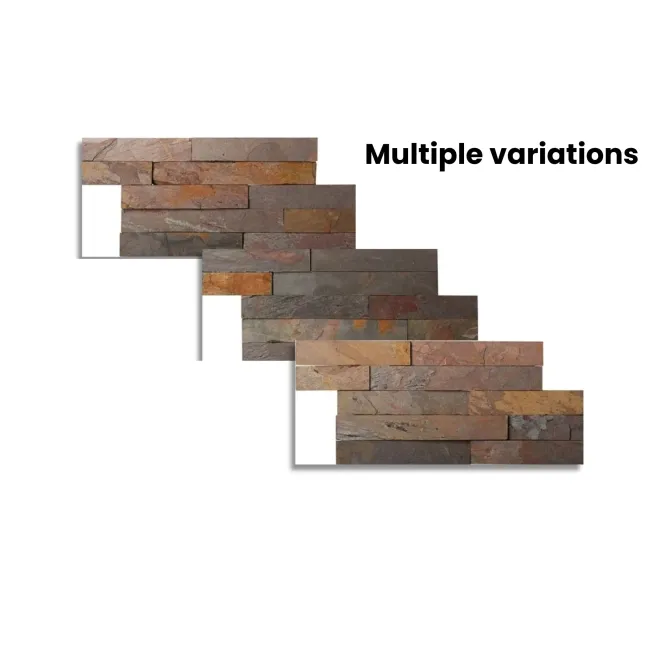 Ledgestone Sheera Brown Split Face Slate 300x150 Tiles