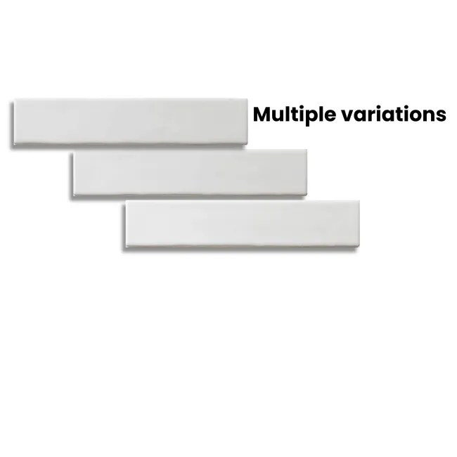Ivybridge White Gloss Metro Wall Tiles 250x50mm