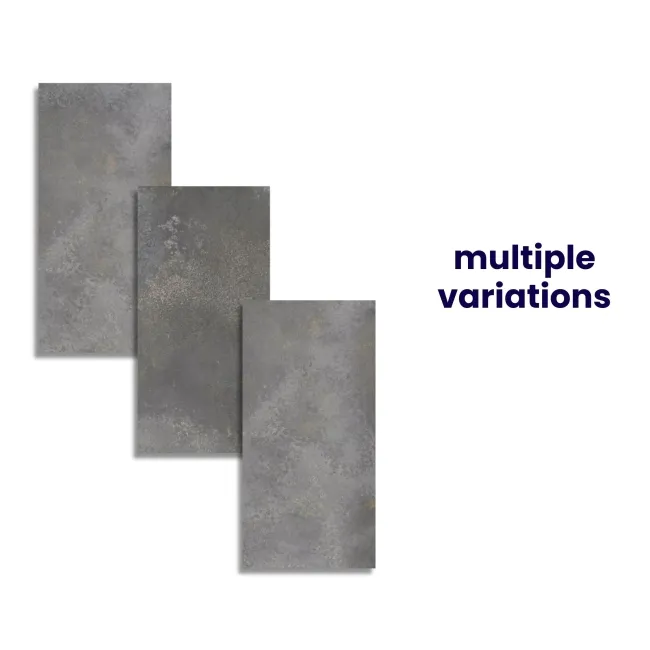 Yuri® Light Grey 90% Recycled Matt Porcelain Tiles 1175x587