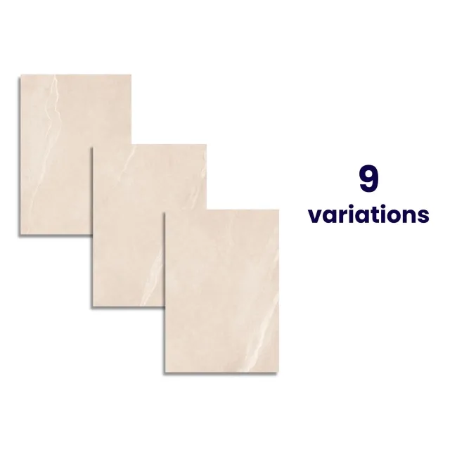 Nuova Beige Stone Effect Matt Porcelain Outdoor Slab Tile
